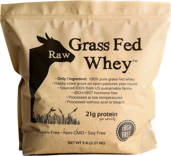 Raw Grass Fed Whey Protein - 5LB