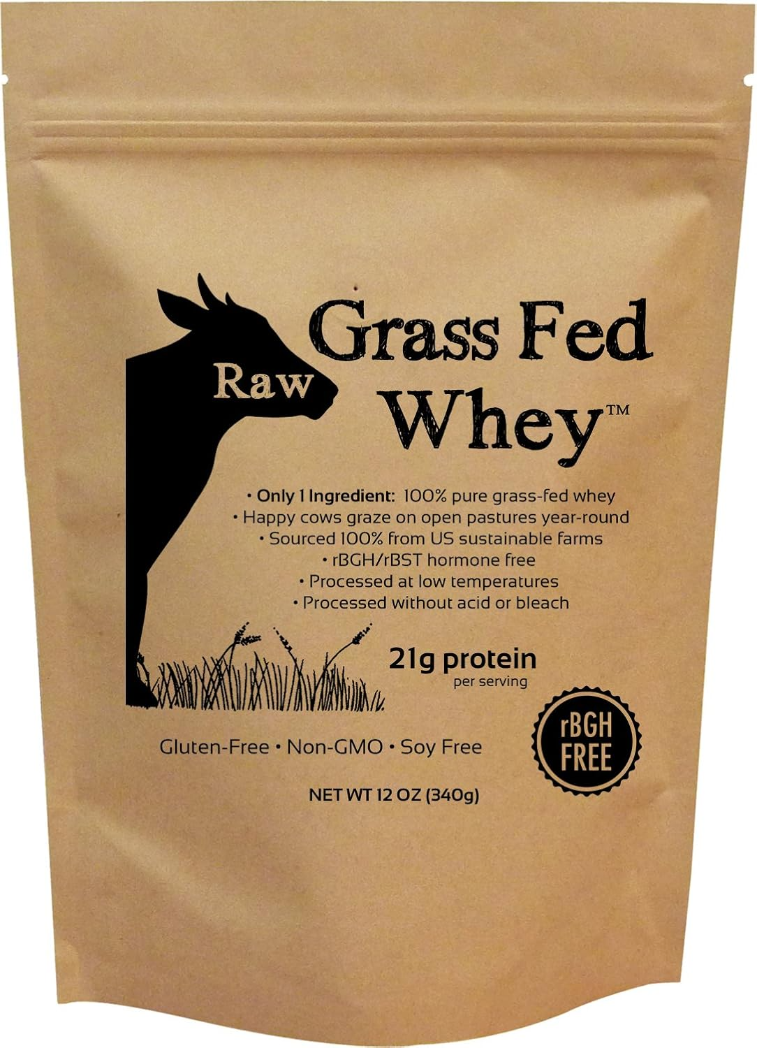 Raw Grass Fed Whey Protein - 5LB